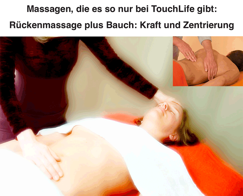 TouchLife Massage Behandlungsmuster Rücken und Bauch